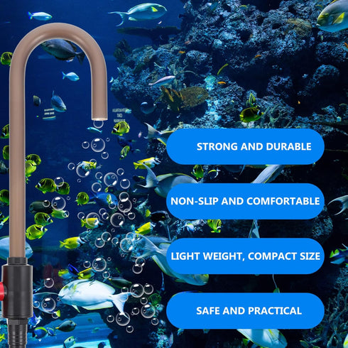 Aquarium Fish Tank Hook Water Changer, Plastic Water Changer Hook Pump with , Fish Tank Change Water Aquarium Water Changer Siphon Aquarium Access...