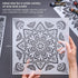 Arteza Mandala Stencils for Painting, 12 Unique Designs, 11.8 x 11.8 Inches, Thick Plastic, Art Supplies for Parties, Family Activities...