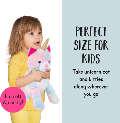 Stuffed Mommy Kitty Unicorn with 3 Kittens in her Tummy | Plush Unicorn Cat | Unicorn Stuffed Animals | Stuffed Animal Family | Stuffed Animal Mom...