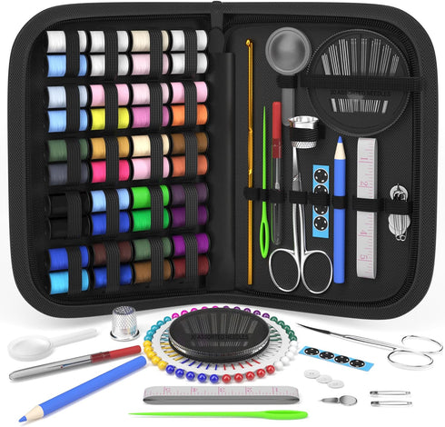 Coquimbo Sewing Kit for Traveler, Adults, Beginner, Emergency, DIY Sewing Supplies Organizer Filled with Scissors, Thimble, Thread, Sewing Needles...