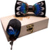 RBOCOTT Handmade Feather Pre-tied Bow tie and Brooch Sets for Men...