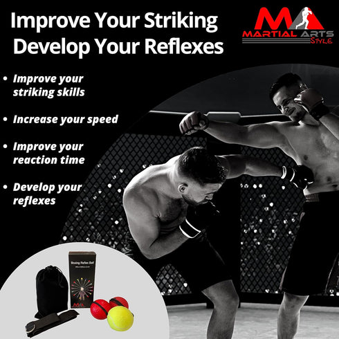 Boxing Reflex Ball Headband, Punching Ball Headband, MMA Training Equipment, Boxing Equipment, Home Workout Equipment for Men, Kids Boxing Set, Bo...
