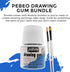 Pebeo Drawing Gum Made in France - Masking Fluid for Watercolor Painting and Various Art Projects - Bundled with Moshify Applicator Brush Set...