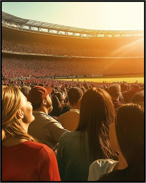 Posterizer 1 pcs-Poster of a packed stadium under a beautiful sunset 2-Sports & Hobby Art Gifts for sports fans Decor for Home & Office- unframed ...