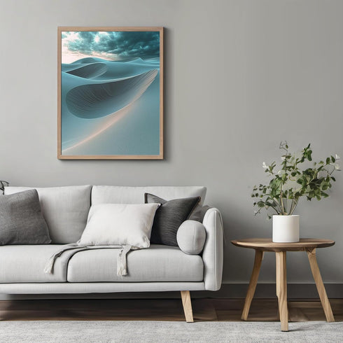 Posterizer 1 pcs-surreal desert scene with giant sand dunes-Landscape & Nature Art-Workplace & Office Art-Living Room Bedroom Decor- unframed wall...