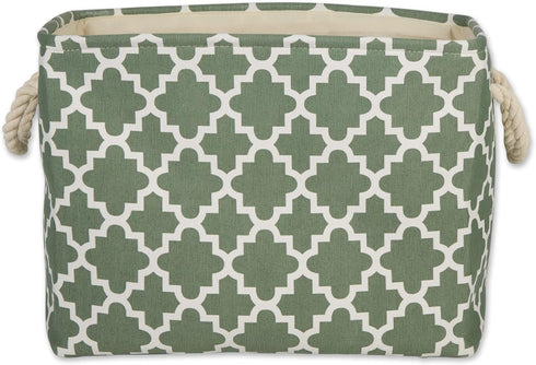DII Polyester Container with Handles, Lattice Storage Bin, Small, Artichoke...