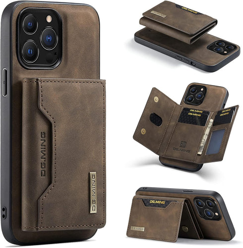 SZHAIYU 2 in 1 Detachable Back Cover Compatible with iPhone 13 Pro Max Wallet Case with Card Holder Leather Pocket Slim Phone Cases 6.7'' (Coffee)...