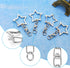 60Pcs Star Shaped Spring Snap Keychain Clip,Metal Swivel Clasp Snap Hook Key Ring with Chain Hanging Buckle with Open Jump Ring Connector for DIY ...
