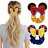 Mouse Ear Hair Scrunchies for Women, Cute Snow White Hair Bow Scrunchies for Girls Velvet Mouse Ears Hair Ties for Ponytail Party Favors Cosplay C...
