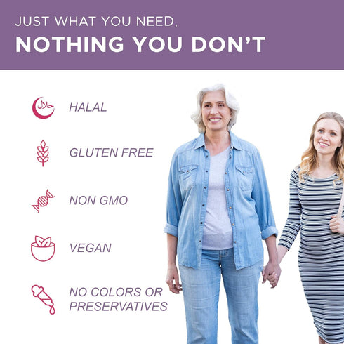 Noor Vitamins Halal Womens Multivitamin & Mineral I Once Daily Vitamin Supplement I Vegan | Supports Energy, Immunity, Metabolism, Healthy Appeara...