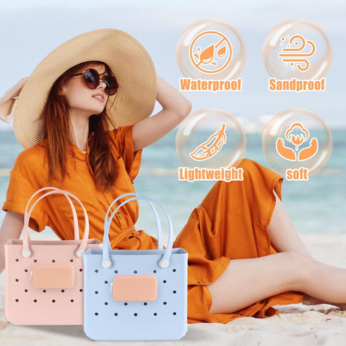 Silicone Phone Holder for Bogg Bag Accessories, Bogg Beach Bags Tote Bag Compatible, Silicone Insert Wallet Charm for Bogg Bags Accessories, Beach...