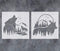 GSS Designs Mountain Forest Wolf Stencils (2 Pack) - Reusable Woodland Animal Stencil (12x12Inch) for Painting on Wood Wall Garden Flag Fabric Can...