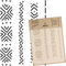 DIY Reusable Plastic STENCIL // A3 A4 A5 Mudcloth Elements #1 // Craft - Furniture - Scrapbooking - Decoupage (A4)...