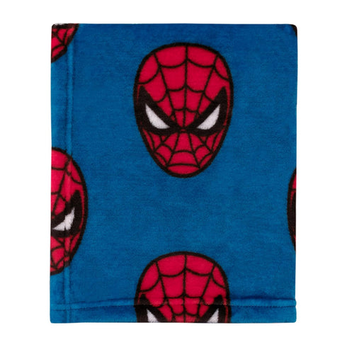 Marvel Spiderman Royal Blue and Red Super Soft Baby Blanket...