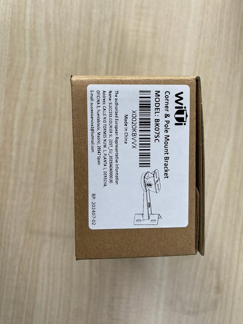 WiTi Stainless Steel Corner and Pole Mount Bracket for Surveillance Camera, Extension Arm Holder for CCTV IP WiFi Battery Cameras, Security Survei...
