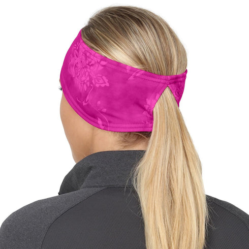 TrailHeads Print Headband | Ponytail Headband for Women | Ear Warmer for running and hiking - pink splash...