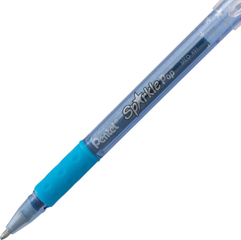 Pentel Sparkle Pop Metallic Gel Pen, (1.0mm) Bold Line, Blue/green Ink - K91-DC...