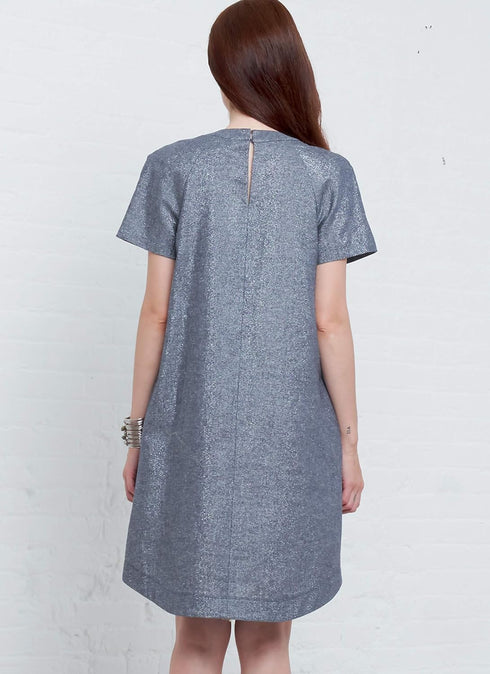 McCall Pattern McCall's Women's Short and Long Sleeve Dress, Sizes 6-14 Sewing Pattern, Plain...