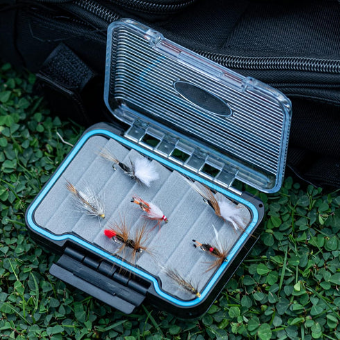 Goture 3Pcs Fly Fishing Box Double Sided Waterproof Tackle Case Flies Storage(Sponge Insert-4.25 * 3.07 * 1.26in)...