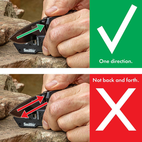 Smith’s Pocket Pal Tactical Knife Sharpener - 2 Stage Sharpener & Diamond Sharpening Rod - Pocket Clip - Outdoor Hunting Knife & Hook Sharpener - ...