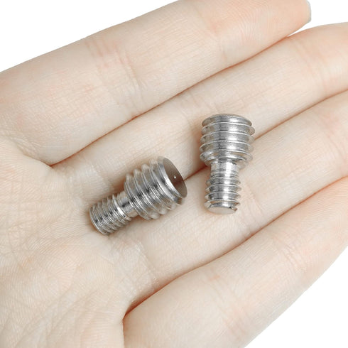 3PCS 3/8 inch Male to 1/4 inch Male Threaded Tripod Screw Adapter, 1/4 inch Male to 3/8 inch Male Double Sides Standard Mounting Thread Converter ...