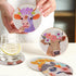 8Pcs Cattle Diamond Painting Coaster 5D Flower Pattern Diamond Painting Art Cup Mat with Holder DIY Crafts Supplies for Adult Beginner Teens...