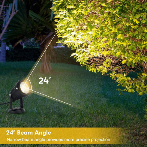 10W Dusk to Dawn Outdoor LED Spotlight Plug in with Photocell Sensor for House Flag Yard Tree, 3000K 1000lm Warm White 120V Landscape Lighting wit...