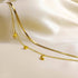 MengPa Women Dainty Anklet,Gold Plated Double Layered Summer Dainty Boho Beach Foot Chain (Star-Heart-Moon) US4618A...