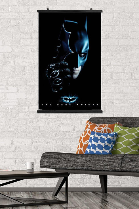 Trends International DC Comics Movie - The Dark Knight - Batman with Batarang Wall Poster, 22.375" x 34", Premium Poster & Clip Bundle...