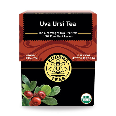Buddha Teas - Uva Ursi Tea - Herbal Tea - Natural Boost of Vitamins, Minerals, & Antioxidants - Clean Ingredients - Caffeine Free - OU Kosher - Gl...