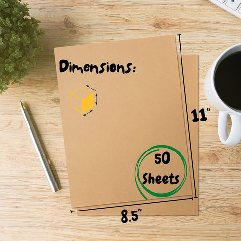 Mr. Pen- Kraft Paper Sheets, 50 Pack, 8.5 x 11", Kraft Paper, Brown Craft Paper, Craft Paper Sheets, Brown Printer Paper, Kraft Stationary Paper...