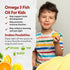 Barlean's Omega Pals Lipsmackin' Citrus Flavored Omega-3 for Kids, Yummy Children's Liquid Fish Oil Supplement with 750 mg of EPA & DHA for Brain ...