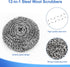 12Pack Upgraded Steel Wool Scrubbers by ovwo - Premium Stainless Steel Scrubber, Metal Scouring Pads, Steel Wool Pads, Kitchen Cleaner, Heavy Duty...