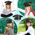 Syhood 36 Pcs Paper Graduation Cap for Kid Adult 2025 Adjustable Graduation Hat Headband Crown for Ceremony Party(Black)...