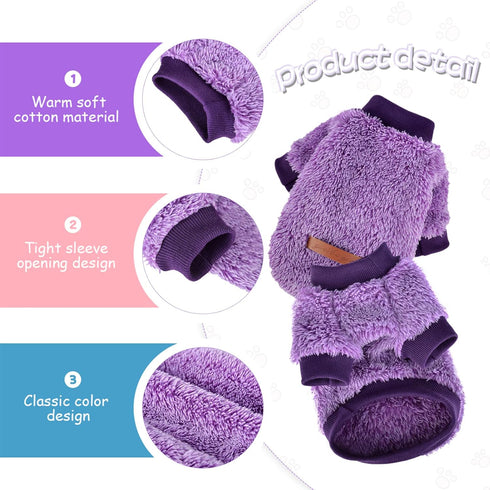 Dog Sweaters for Small Dogs, Chihuahua Fleece Clothes, XS Dog Clothes Winter Warm Puppy Sweaters Boys Girls Tiny Dog Outfits for Teacup Yorkie, Pe...