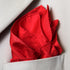 Fine Red 100% Silk Pocket Square for Men Full-Sized 17"x17"...