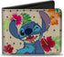 Buckle-Down Men's Stitch Winking Pose + Ohana Means Family/Tropical Icons, Multicolor, Standard Size...