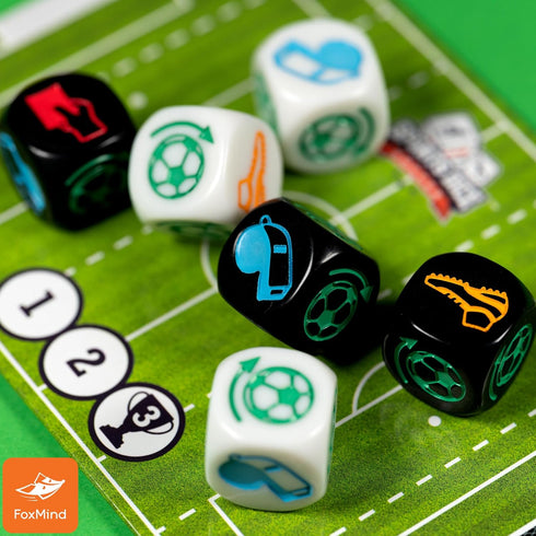 FoxMind Games: Sports Dice, Soccer, Kick it out of The stadium, Easy to Learn, Fun to Play, Up to 4 Players, for Ages 7 and up...