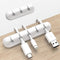 White Cable Clips, Cord Organizer Cable Management, Cable Organizers USB Cable Holder Wire Organizer Cord Clips, 2 Packs Cable Straps for Desk Car...