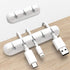 White Cable Clips, Cord Organizer Cable Management, Cable Organizers USB Cable Holder Wire Organizer Cord Clips, 2 Packs Cable Straps for Desk Car...