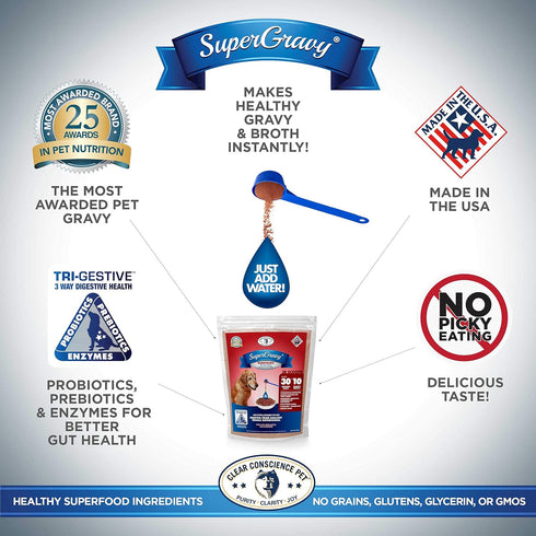 SuperGravy BARKinara - Natural Dog Food Gravy Topper - Hydration Broth Food Mix - Human Grade – Kibble Seasoning for Picky Eaters – Gluten Free & ...