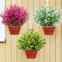 GREENRAIN 8 Bundles Artificial Lavender Flowers Outdoor Fake Flowers for Decoration UV Resistant No Fade Faux Plastic Plants Garden Porch Window B...