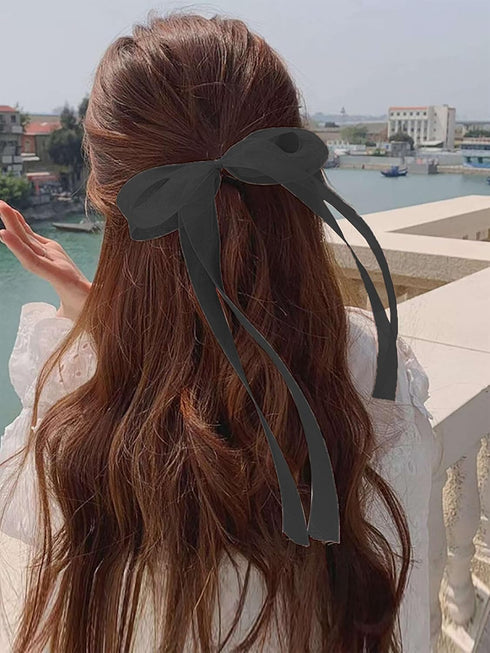 Black Gifts Wrapping Ribbon, 1 inch 50Yard Sheer Organza Ribbon, Chiffon Ribbon for Gifts Wrapping, Hair, Crafts, Flower Bouquet, Wedding, Decorat...
