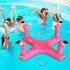 Inflatable Pool Ring Toss Games with 6 Rings, Flamingo Shark Pool Ring Toss Game Summer Pool Toys Party Games for Kids and Adults...