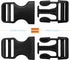 Buckles for 3/4 inch Wide Webbing Straps: Quick Side Release Buckles 10 set and Tri-Glide Slide 20 pcs Fit 0.75" Nylon Web Belt, Plastic Snap Fast...