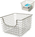 Spectrum Diversified 98977 Scoop Wire Basket, Vintage-Inspired Steel Storage Solution for Kitchen, Pantry, Closet, Bathroom, Craft Room & Garage, ...