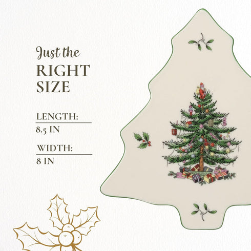 Spode Christmas Tree Trivet - 8" Heat Resistant Porcelain Christmas Holiday Tabletop Protector - Dishwasher Safe...