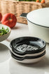 Spoon Rest for Kitchen Counter, 5 Inches Cooking Ladle Spatula Spoon Holder for Stove Top Utensil Rest for Countertop Deep Tray Black and White fo...