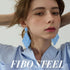 FIBO STEEL Acrylic Petal Earrings for Women Red Statement Earrings Dangle Rhombic Boho Flower Lime Green Orange Rose Big Bold Colorful Costume Jew...