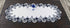 Linens, Art and Things White Navy Blue Jacquard Peacock Tail Lace Dresser Scarf Table Runner Coffee Table Runner (16Wx35L)...